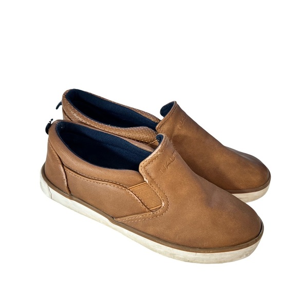 Nautica Other - Nautical Tan brown Slip-On dress Shoes boys size 1